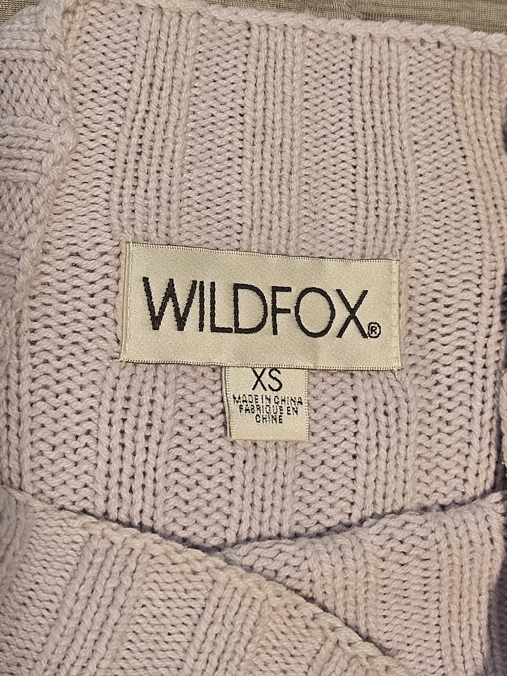 Wildfox Lilac Silver Ombre Ribbed Sweater Size XS Purple Violet Winter Fall - Picture 4 of 8